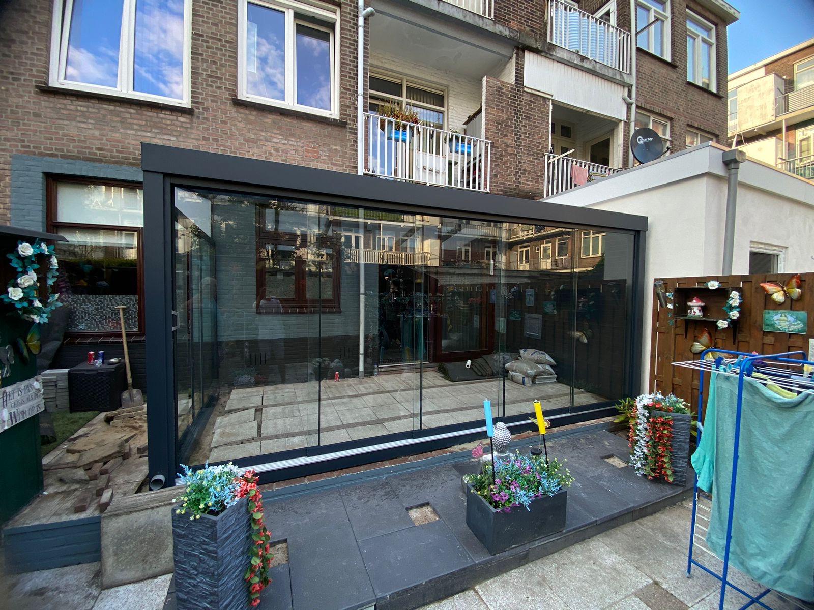 Aluminium veranda met polycarbonaat dak op maat